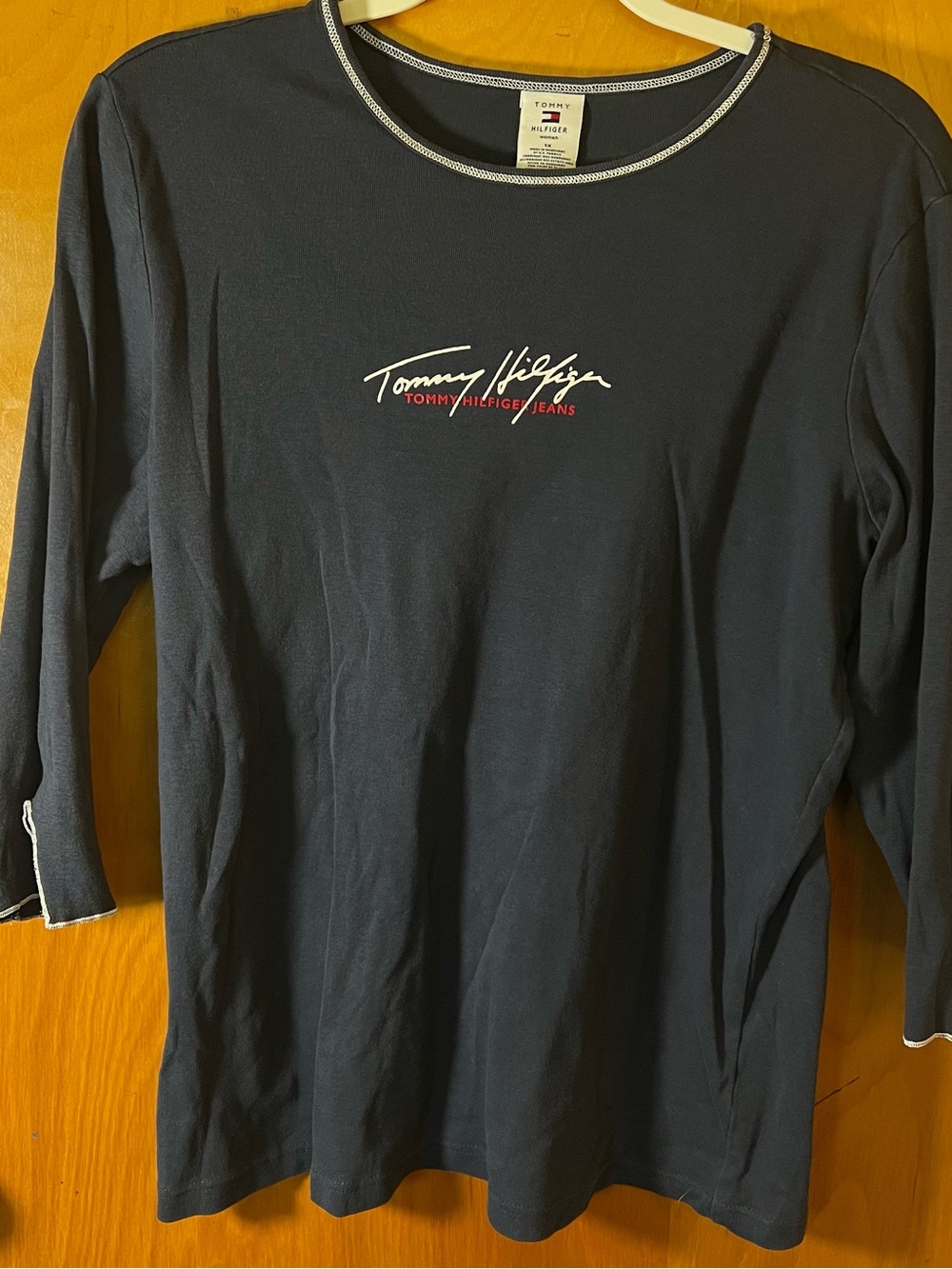 Tommy Hilfiger Navy Quarter Sleeve top